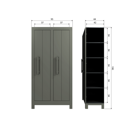 BOBBY wardrobe pine green