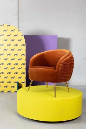 BOLD MONKEY LOUNGE SO CURVEY armchair orange