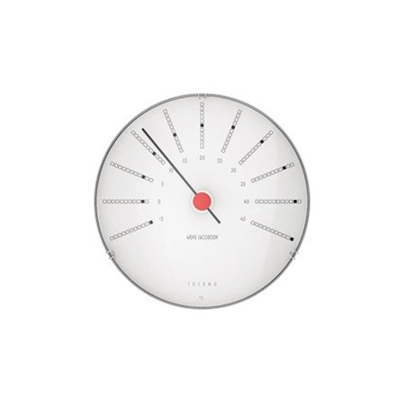 Bankers Thermometer Ø12 cm white/black/red