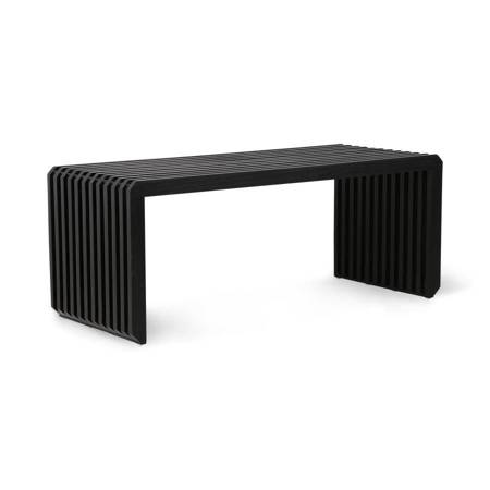 Black JAX sofa element, slatted bench