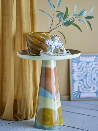 Brooke Side Table, Yellow, Metal