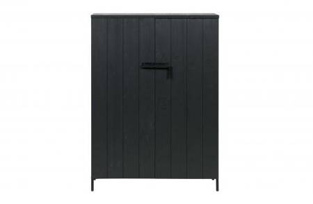 Bruut 2-door cabinet, pine, black