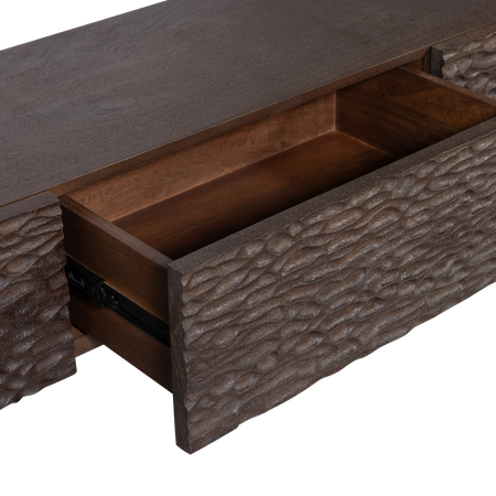 CRUMBLE TV cabinet, mango wood, brown