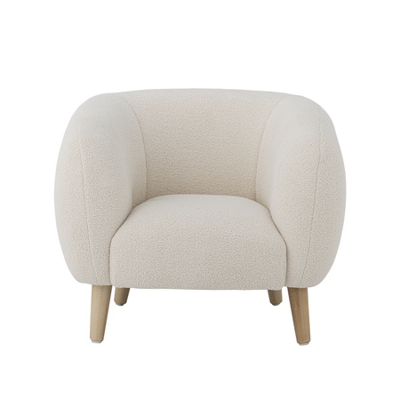 Cade Lounge Chair, White, Polyester