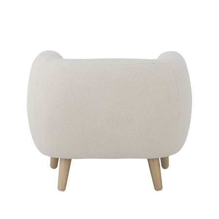 Cade Lounge Chair, White, Polyester