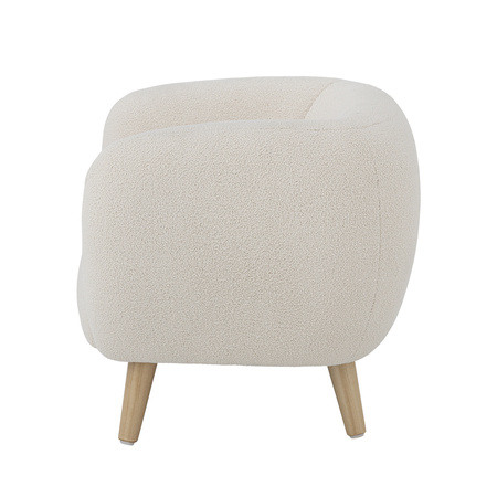 Cade Lounge Chair, White, Polyester