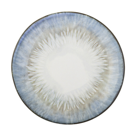 Calen Plate, Blue, Stoneware