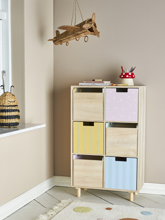 Calle Bookcase w/Drawers, Nature, Paulownia