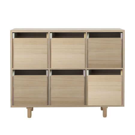 Calle Bookcase w/Drawers, Nature, Paulownia