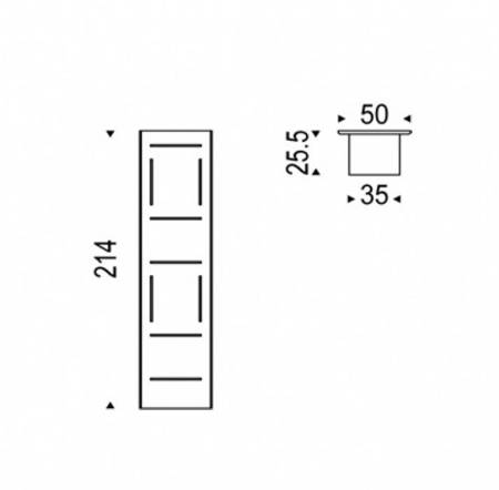 Cattalan Italia Fifty brown wall shelf