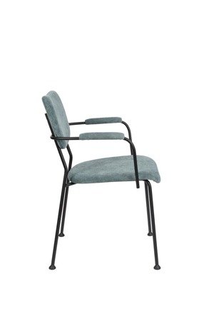 Chair with armrests ZUIVER BENSON gray-blue