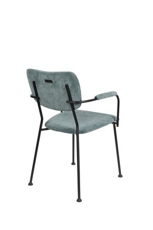 Chair with armrests ZUIVER BENSON gray-blue