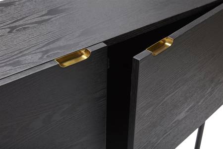 Chest of drawers on legs HÜBSCH BLACK (outlet)