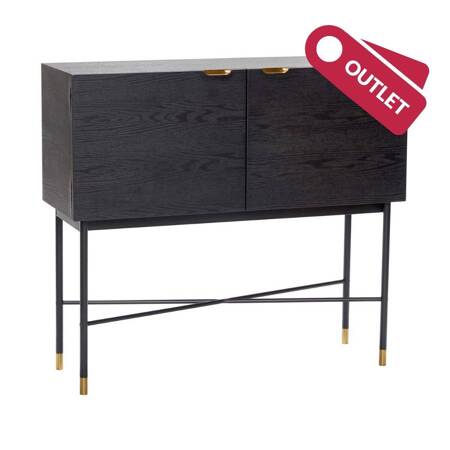 Chest of drawers on legs HÜBSCH BLACK (outlet)