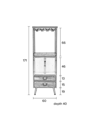 DAMIAN tall display case