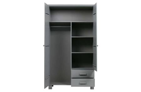 DENNIS light gray wardrobe with drawers