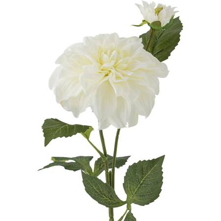 Dahlia Stem, White, Artificial Flowers