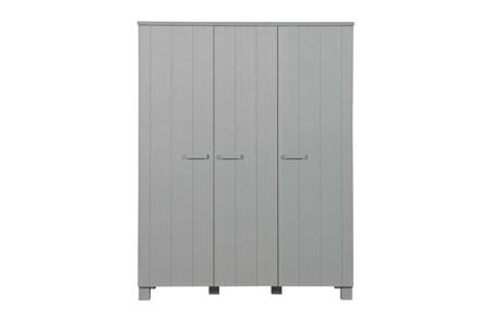 Dennis 3-door wardrobe, pine grey