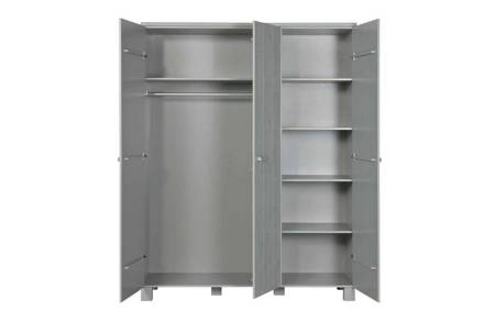 Dennis 3-door wardrobe, pine grey