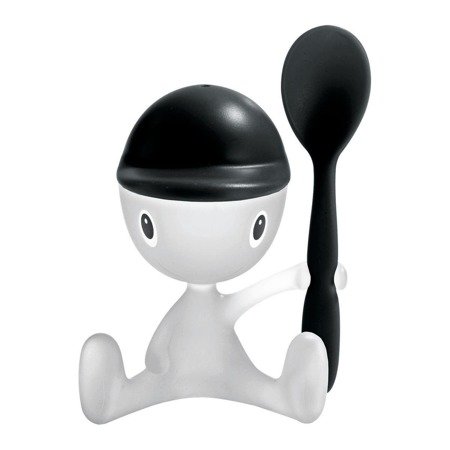 Eggnog with spoon ALESSI Cico black