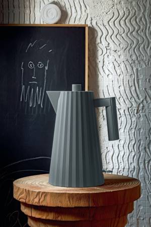 Electric kettle ALESSI Plissé 1.7L gray