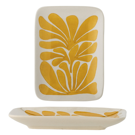 Fauni Plate, Yellow, Stoneware