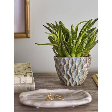 Feren Flowerpot, Blue, Stoneware