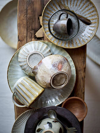 Fleur Plate, Nature, Stoneware