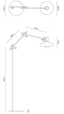 Floor lamp Arigato Group black