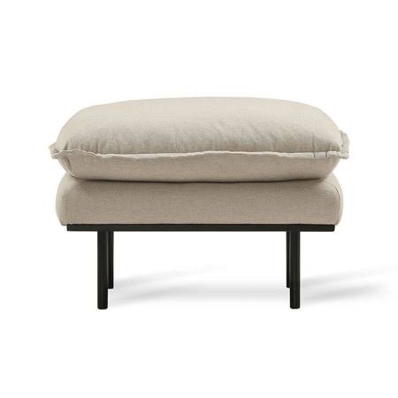 Footstool/pouffe for retro sofa beige