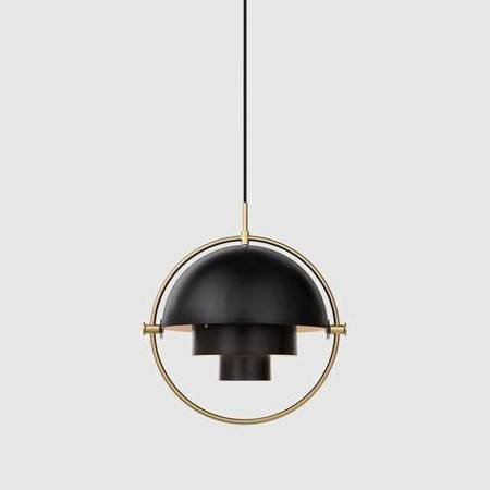 GUBI Multi-Lite L black and gold hanging lamp