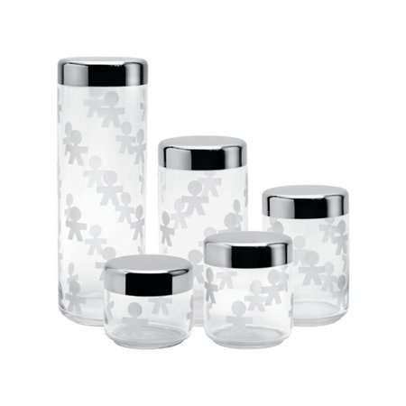 Glass Jar ALESSI Girotondo 0.5l transparent