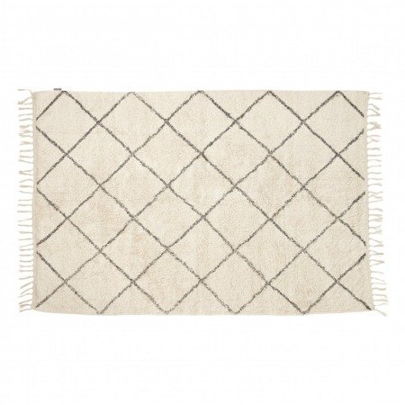 HÜBSCH cotton rug beige