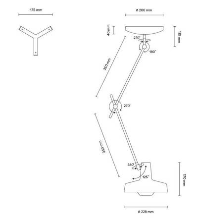 Hanging lamp Arigato Group white