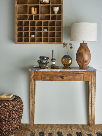 Hauge Console Table, Brown, Marble