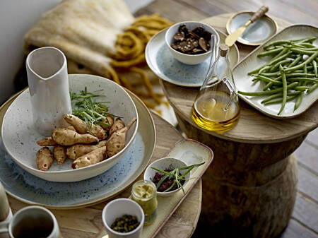 Heather Plate, Green, Stoneware