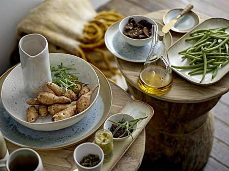 Heather Serving Plate, Green, Stoneware