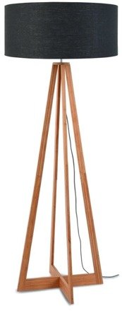 IT'S ABOUT ROMI Everest Four-Legged Bamboo Linen Floor Lamp Dark Gray