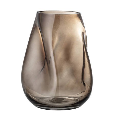 Ingolf Vase, Brown, Glass