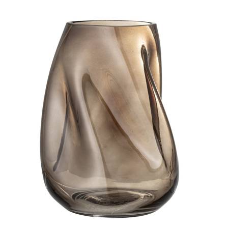 Ingolf Vase, Brown, Glass