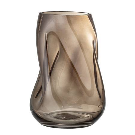 Ingolf Vase, Brown, Glass