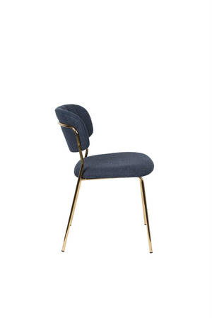 JOLIEN Chair Gold/Dark Blue