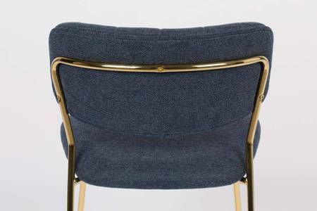 JOLIEN Chair Gold/Dark Blue