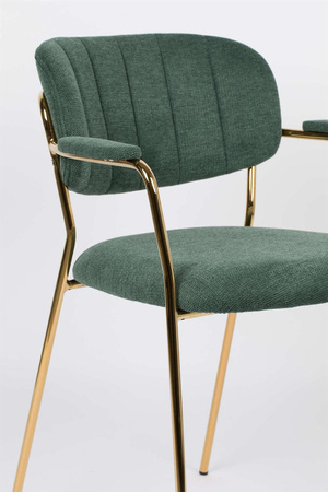 JOLIEN armchair gold/dark green