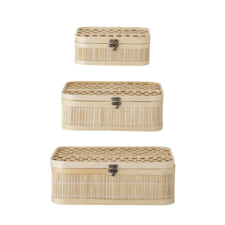 Jach Box w/Lid, Nature, Bamboo