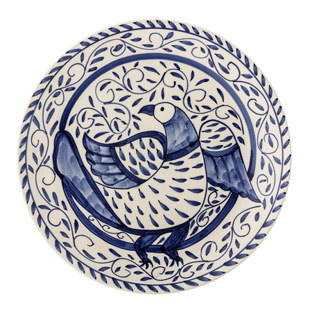 Karlie Plate, Blue, Stoneware