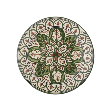 Karlie Plate, Green, Stoneware