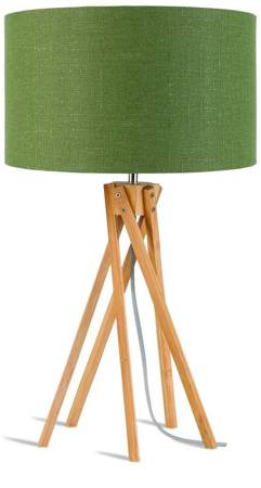 Kilimanjaro 5-leg table lamp 34cm/ lampshade 32x20cm, linen forest green