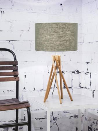 Kilimanjaro 5-leg table lamp 34cm/ lampshade 32x20cm, linen forest green