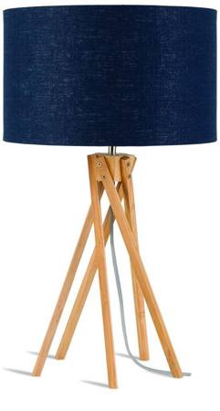 Kilimanjaro 5-leg table lamp 34cm/ shade 32x20cm, linen blue denim